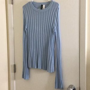 LIGHT Blue flare out sweater